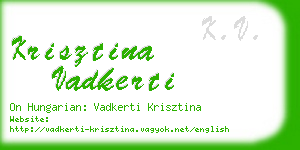 krisztina vadkerti business card